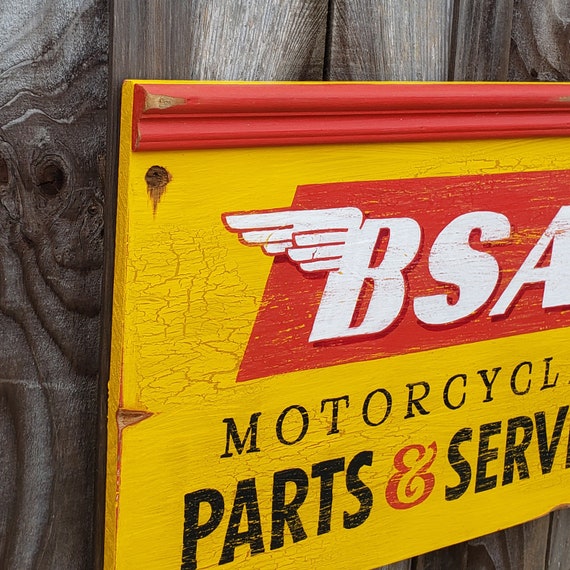 Classic Motorcycle BSA Sign Replica Hand Painted - Etsy