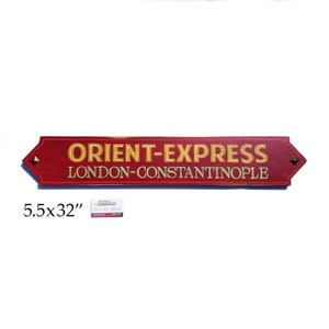 Orient Express train sign Hand Painted vintage style