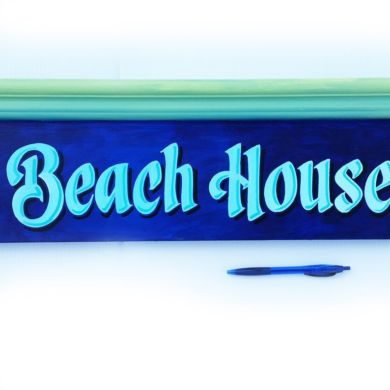 Beach House Sign Personalized Hand Painted Etsy