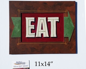 Eat sign Retro style Diner