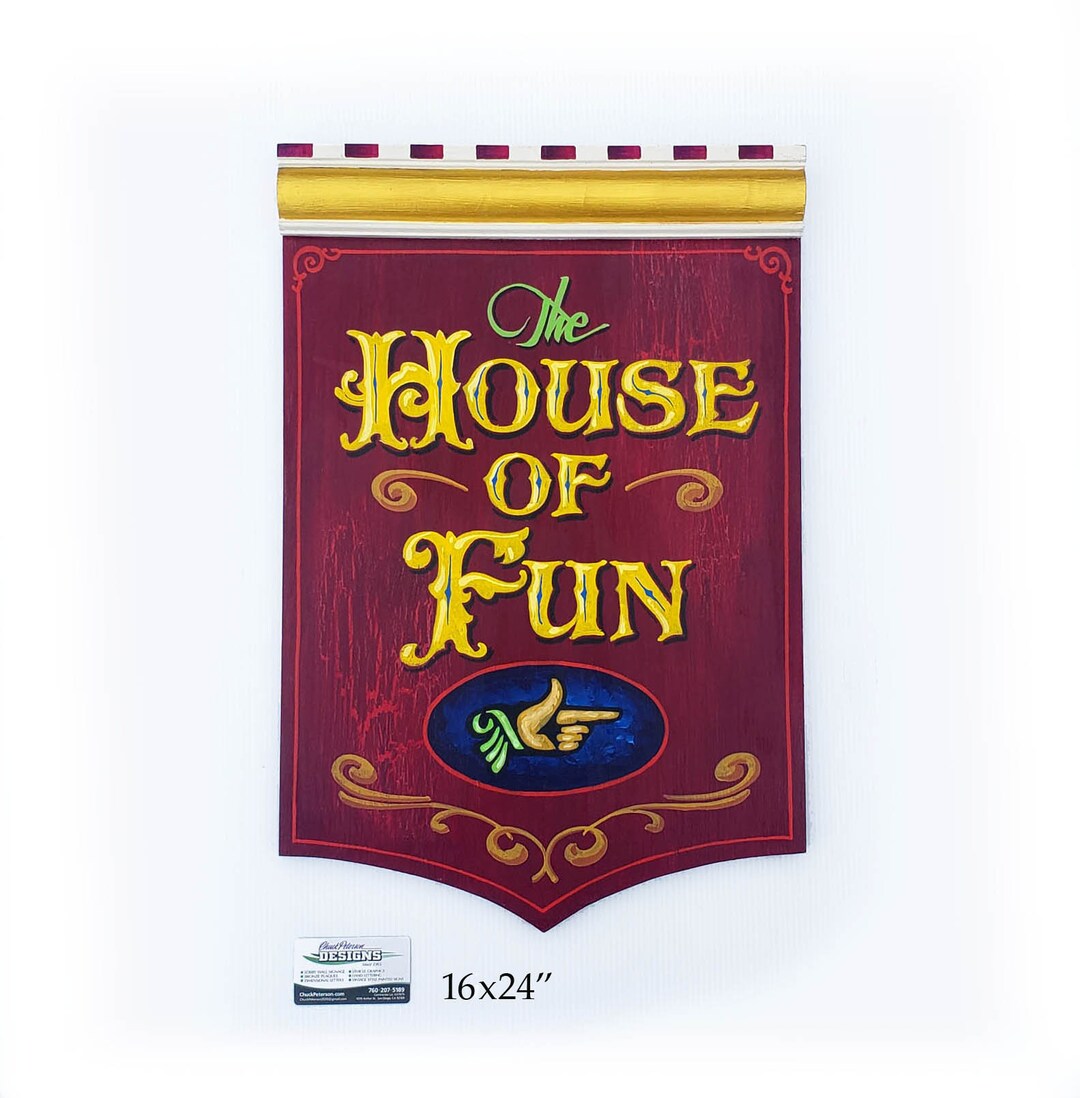 House of Fun Vintage Style Circus Sign - Etsy
