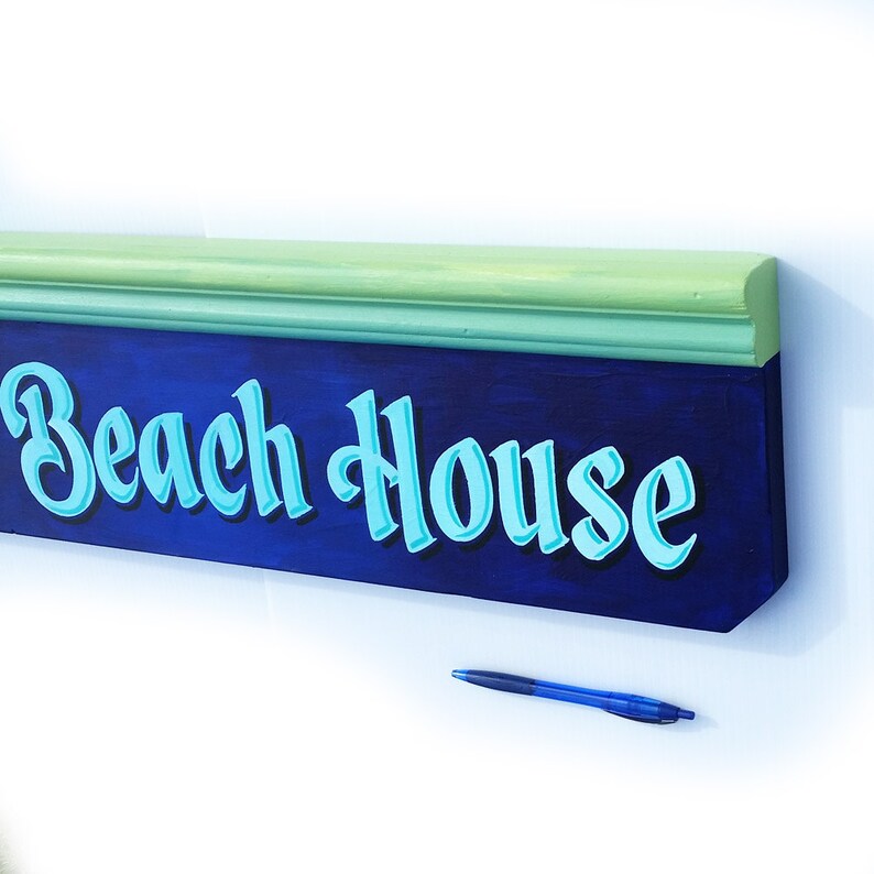 Beach House Sign Personalized Hand Painted Etsy