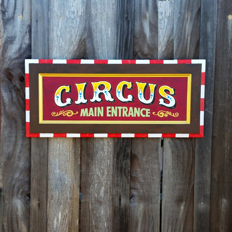 Circus Entrance Sign Hand Painted | Etsy