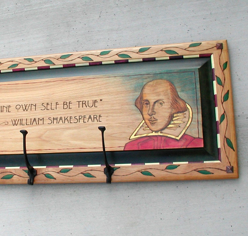 Shakespeare Quote Coat Rack Etsy