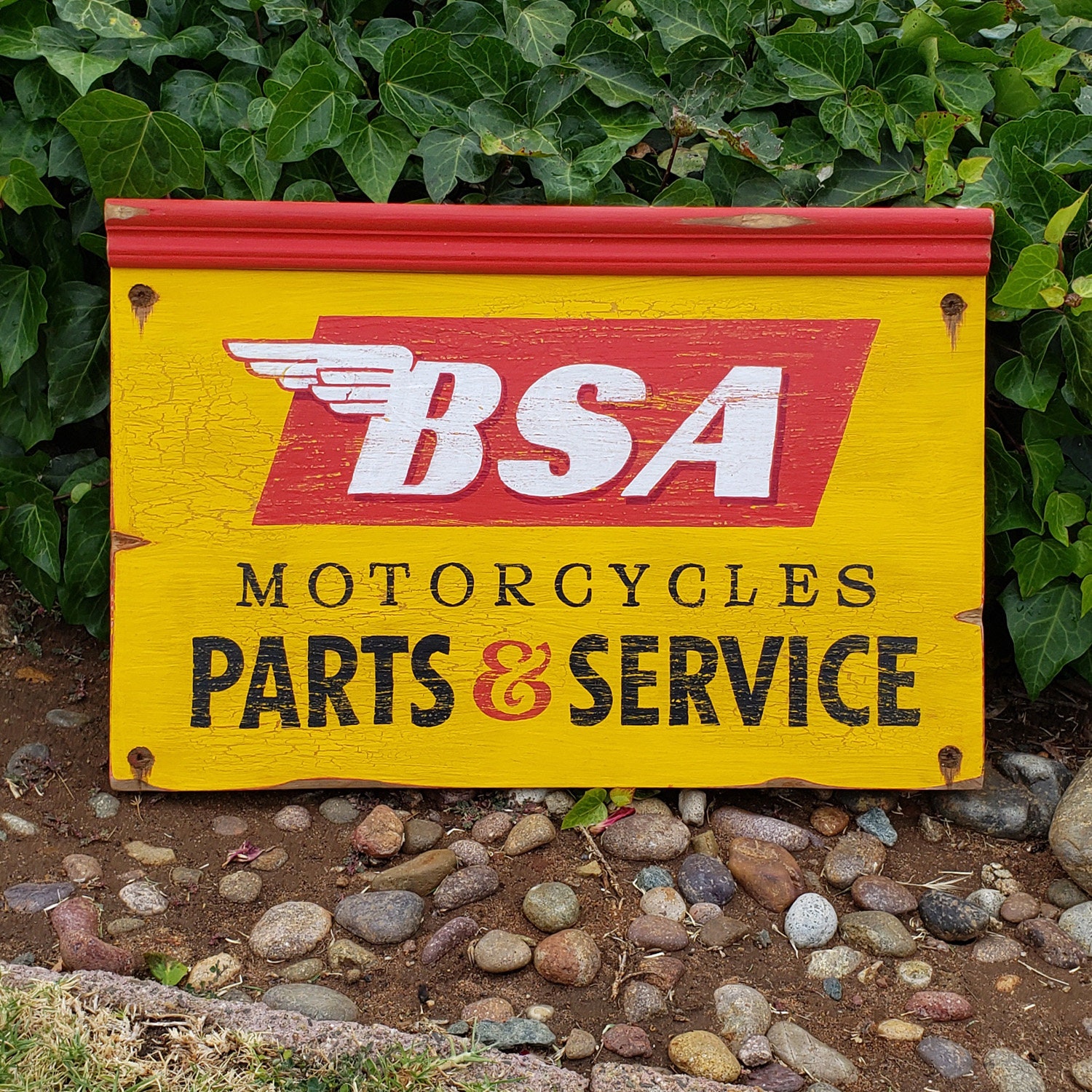 Classic Motorcycle BSA Sign Replica Hand Painted - Etsy
