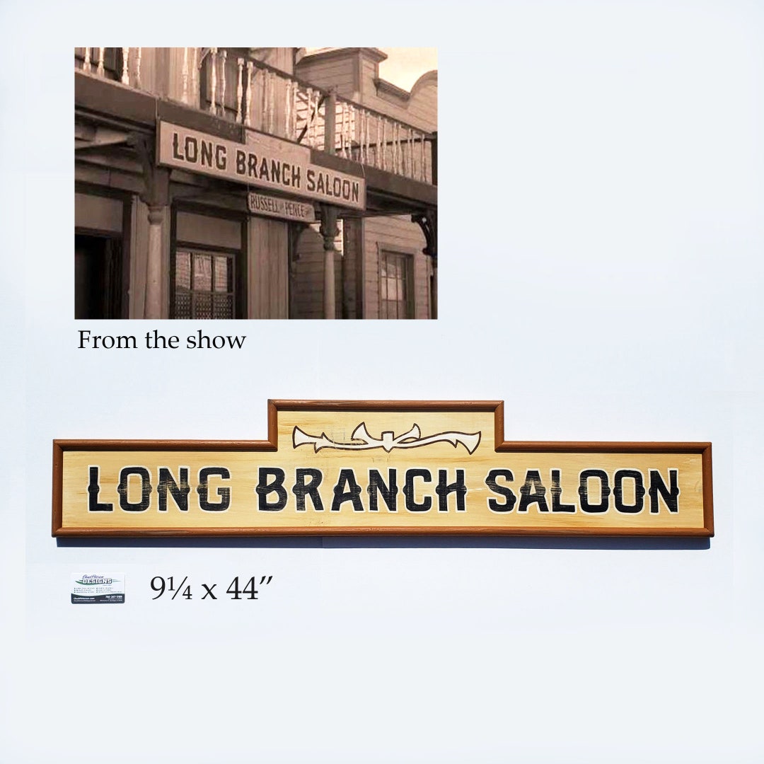 Long Branch Saloon Gunsmoke Sign Hand Painted REPLICA Etsy