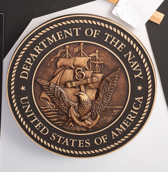 Military Government Seals Cast Bronze and Aluminum Plaques 