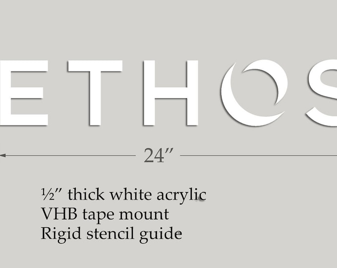 Acrylic Wall Logo With Template for Gracie T. Etsy