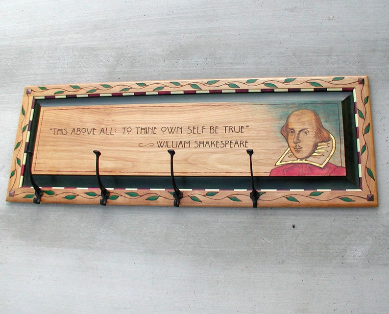 Shakespeare Quote Coat Rack Etsy