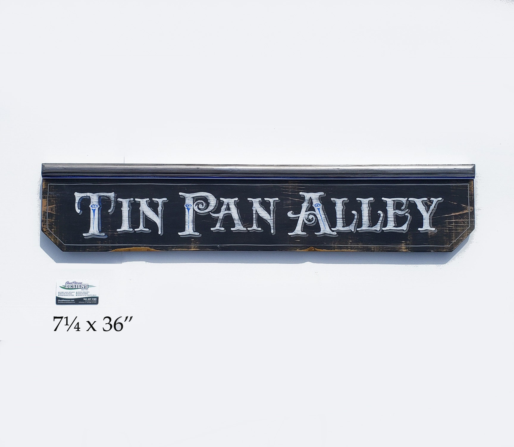 TIN PAN ALLEY ＆MEMBERS BOX Tin Pan Alley Music Sign Hand Painted - Etsy