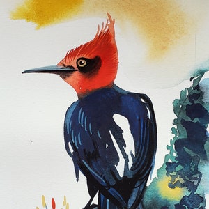 Magellanic Woodpecker is part of my 2022 A Year of Birds Challenge.  One-of-a-kind. I will donate 20% of the price to wildlife conservation