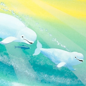 Baby Beluga Schwimmt so wild und schwimmt so frei