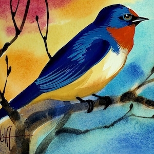 Barn Swallow is part of my 2022 A Year of Birds Challenge.  One-of-a-kind. I will donate 20% of the price to wildlife conservation