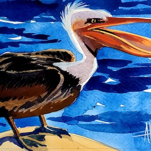 Brown Pelican is part of my 2022 A Year of Birds Challenge.  One-of-a-kind. I will donate 20% of the price to wildlife conservation
