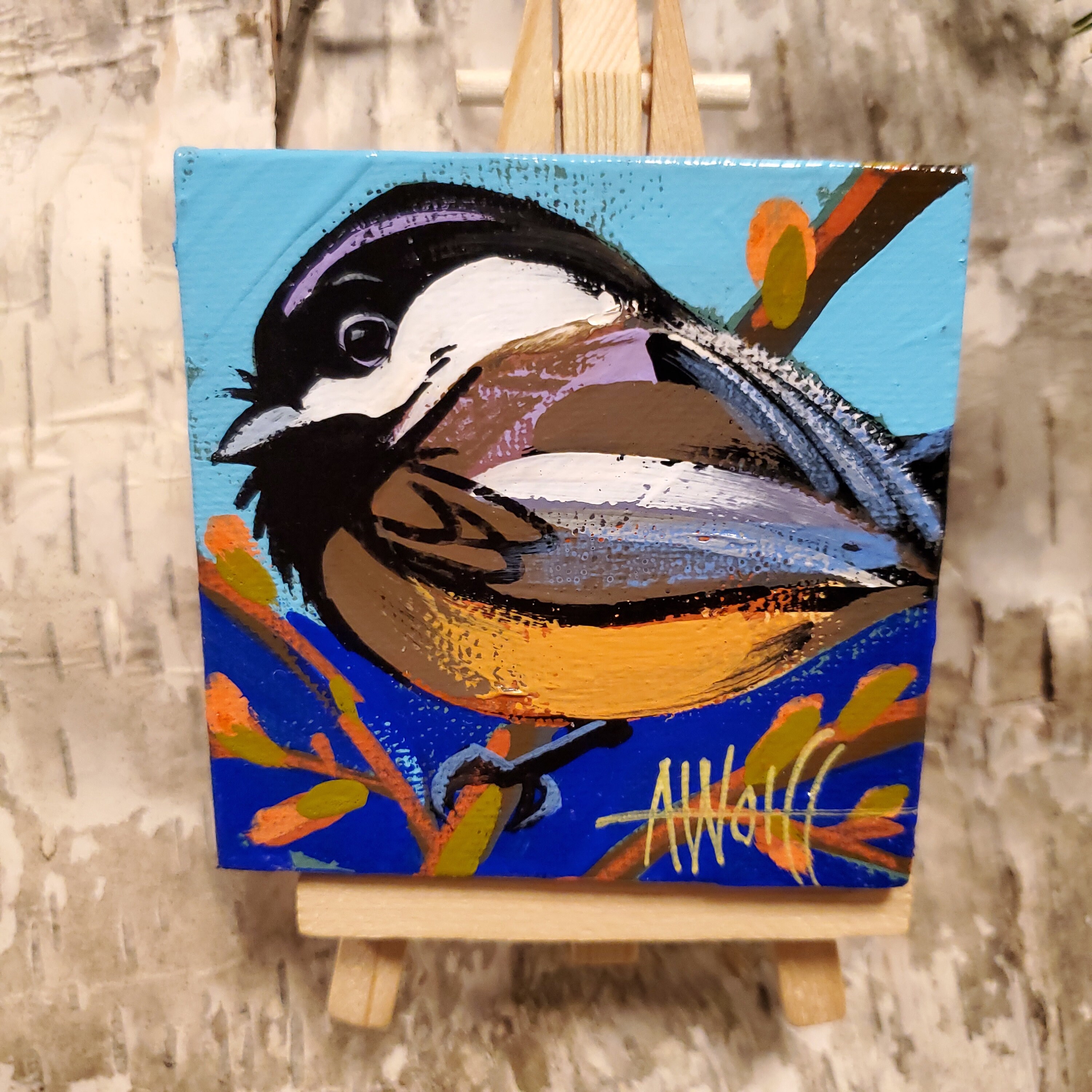 Kükenade Ornament. Für den Vogelliebhaber auf deiner Liste, ein Einzigartiges Gemälde dieses prächtigen Vogels von Ashley Wolff