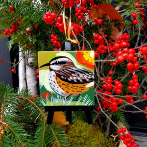 The Cactus Wren, the Arizona State Bird. For the Bird Lover on your list, a one-of-a-kind painting of this magnificent bird by Ashley Wolff
