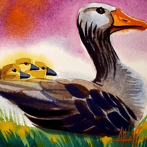 Greylag Goose is part of my 2022 A Year of Birds Challenge.  One-of-a-kind. I will donate 20% of the price to wildlife conservation