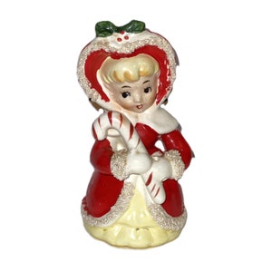 Vintage Tilso Candy Cane Spaghetti Angel Christmas Figurine Japan MCM