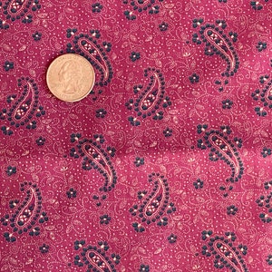 Vintage 1970s Paisley Fabric Cranston Print Works Crantex 3 yards Sewing Dressmaking Quilting Cotton