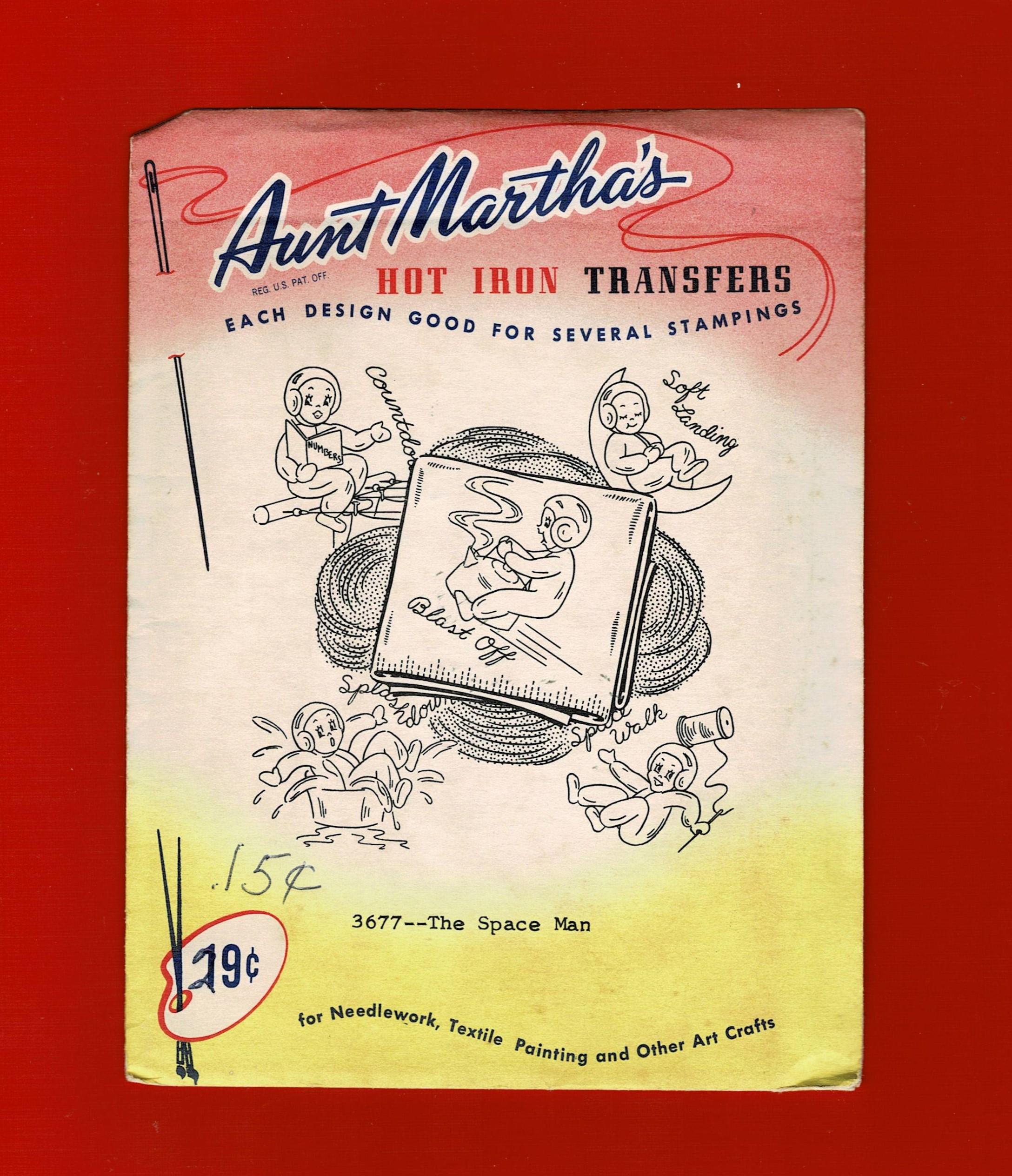 Vintage 1950s 1960s Aunt Marthas Hot Iron Transfers for Tea Towels Days ...