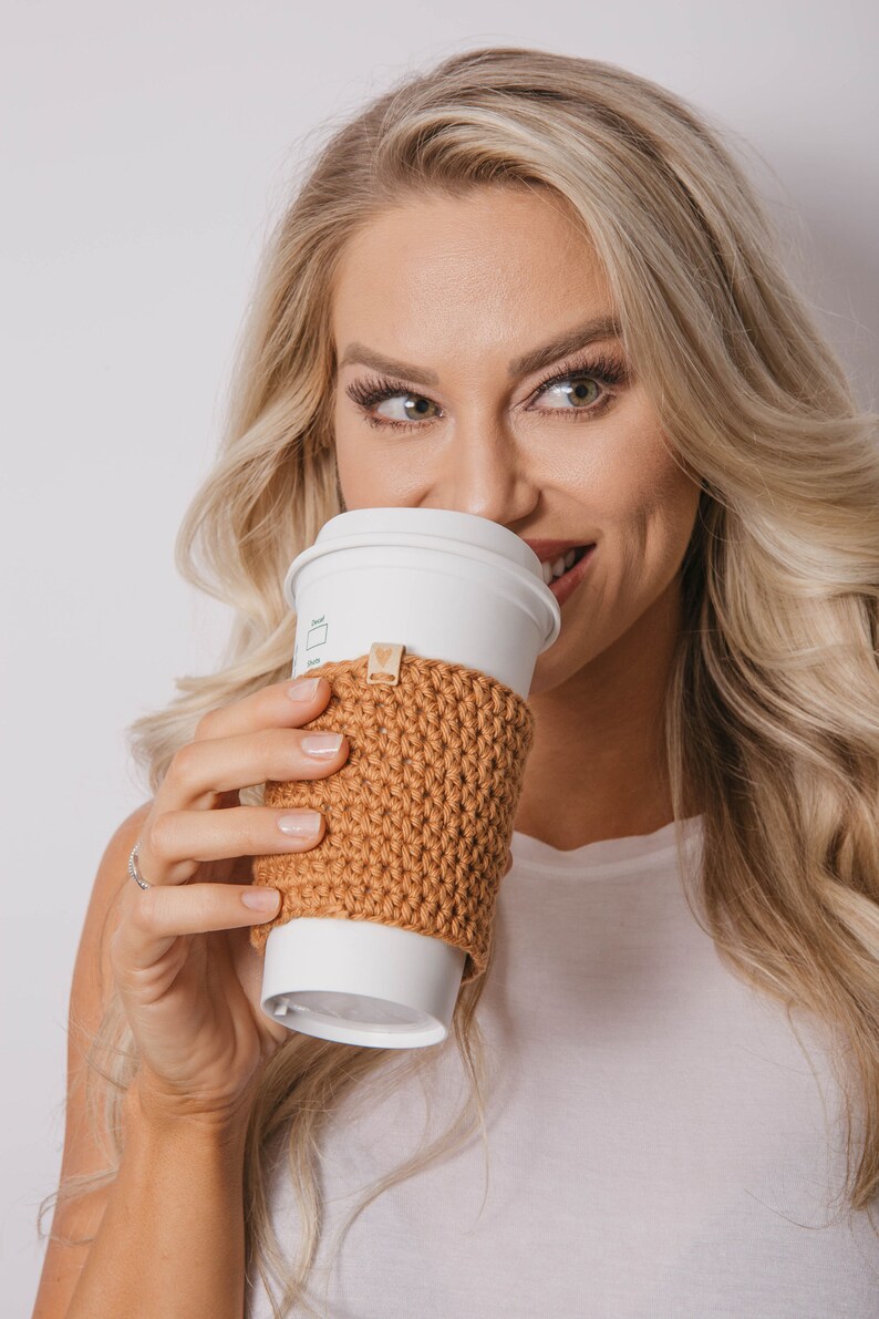 Coffee Cup Sleeve Reusable coffee cozy I Heart Latte Coffee Sleeve Coffee Cup Cozy