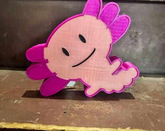 Lámpara LED de noche de ajolote kawaii – Decoración de habitación