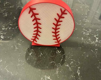 3D Printed Baseball Night Light: Battery-Powered Fairy Light Decor