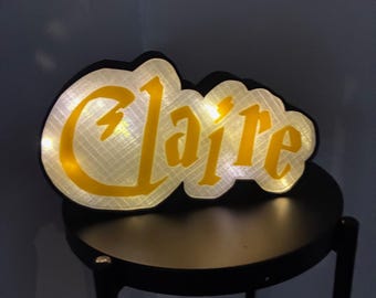 Custom 3D Printed Name Light: Harry Potter Inspired Decor