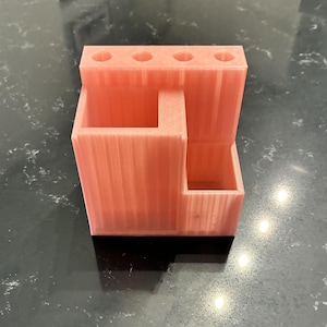 Kompakter Desktop-Organizer - 4 Stifthalter, 2 Fächer, Brieftasche für Fotos | Caddy für Büro, Lehrer Geschenk, Minimalistisches Dekor