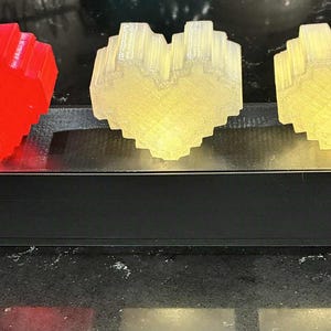Retro Video Game Heart Container Light – 3D Printed, Battery Powered Fairy Lights – Geeky Room Decor, Gamer Gift, Zelda Inspired