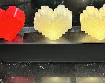 3D Printed Heart Container Light: Retro Gamer Decor, Zelda Inspired