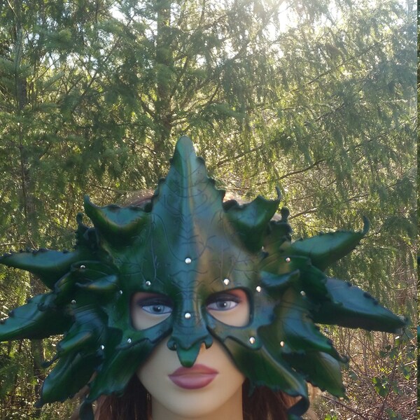 Green Man Mask Etsy