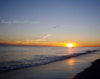 Sunset on the beach wall art photography print, beach wall art, beach print, beach decor, sunset art, sunset print, fine art photography