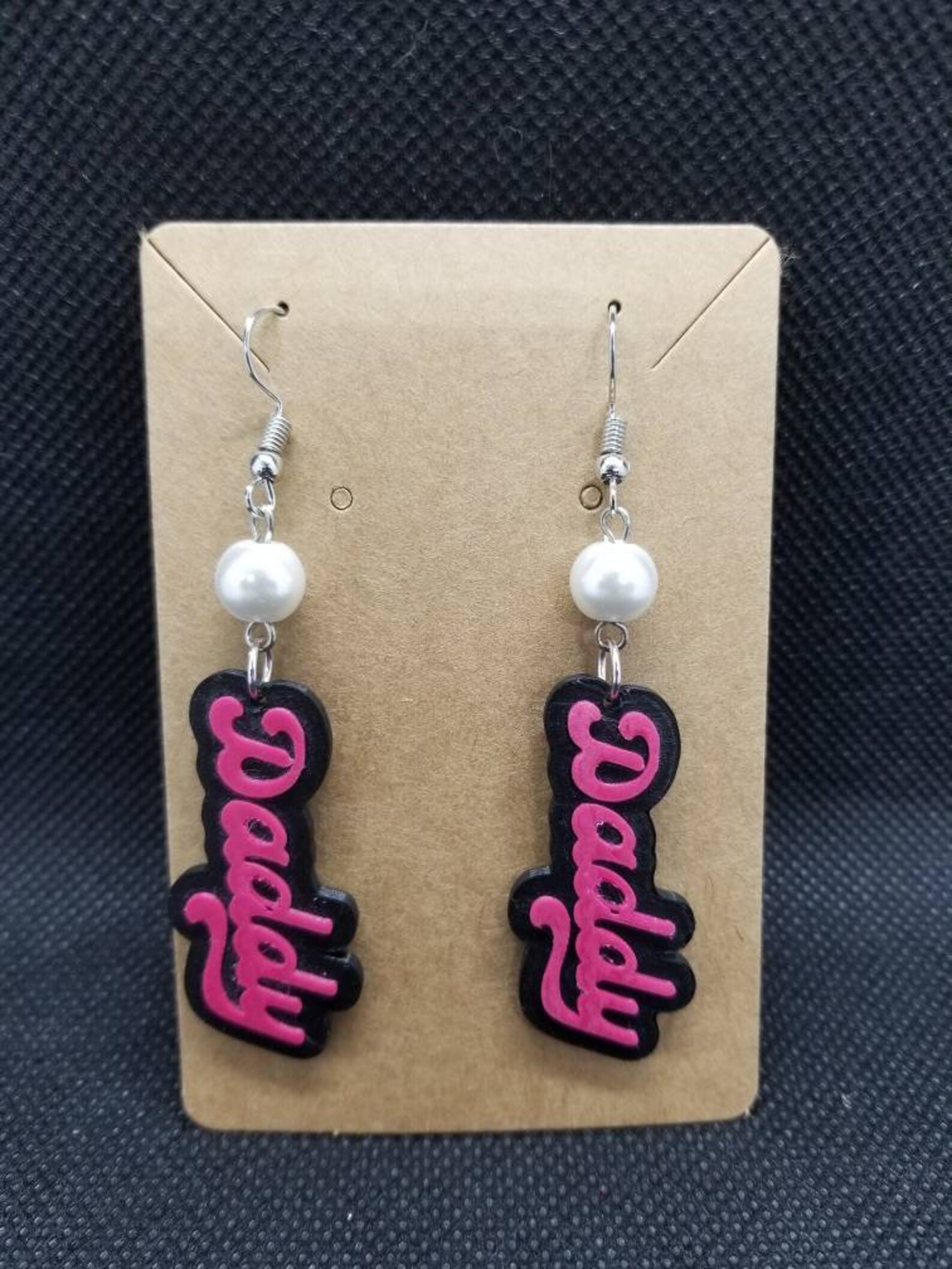 3D printed Daddy dangle earrings pastel goth bimbocore Etsy