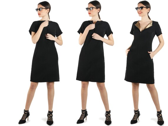 black business dress with sleeves