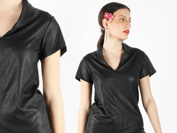elegant black tops for evening