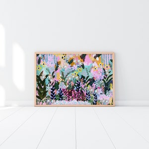 Colourful wildflowers - botanical art paper print