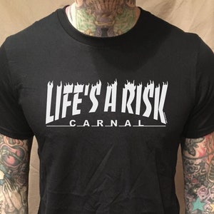 Life&#39;s a Risk Thrasher Black Tee