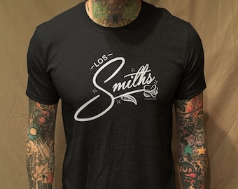 Los Smiths Rose on Black Tee