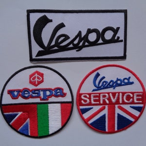 Vespa Scooter Patch Iron On Or Sew On Patches Embroidered Vespa Owners Club