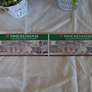 Genuine 2005 Calcutta cup six nations ticket complete ticket unused in mint condition Twickenham England vs Scotland 6 nations ticket