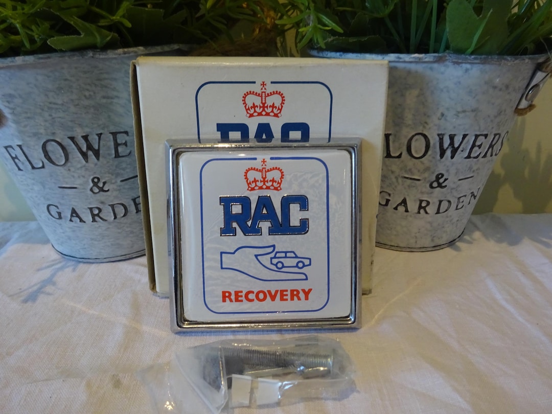 Recovery One Rvb Emblem Vintage Boxed Royal Automobile Recovery Club Chrome Car Badge / Grill ...