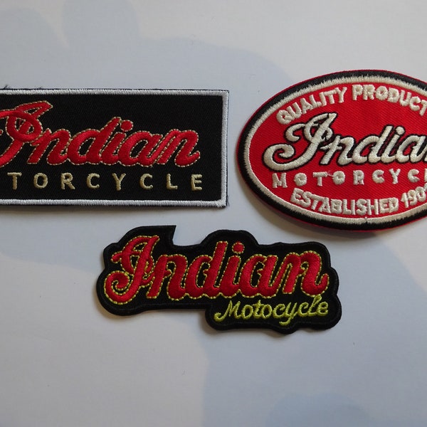 Patch moto indien à repasser ou à coudre sur patchs brodés patch moto vintage
