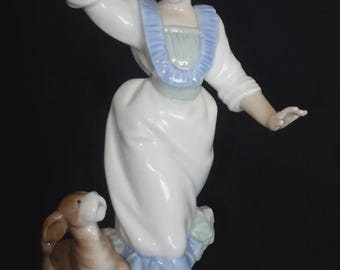 Lladro Retired Handmade Porcelain Figurine 'Thinker Boy', Vintage
