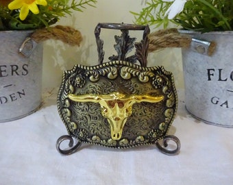 Rodeo Belt Buckle United States Belt Buckle Buffalo / Bison  Buckle Country / Western Bull Riding Buckle Texas Longhorn