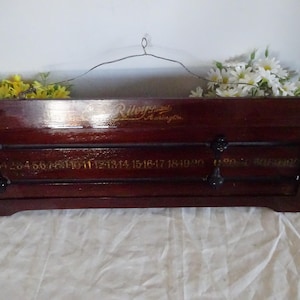 Vintage British Made Vintage E J Riley Ltd Mahagony Snooker / Billard Anzeiger in schönem Zustand Made in Accrington England 62 x 20 x 1 cm