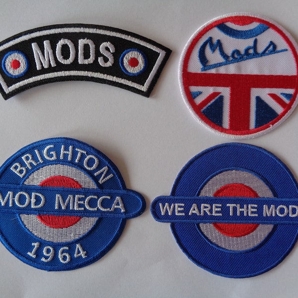 Mod Patches Iron On Or Sew On Patches Embroidered Mod Mecca Scooter Club