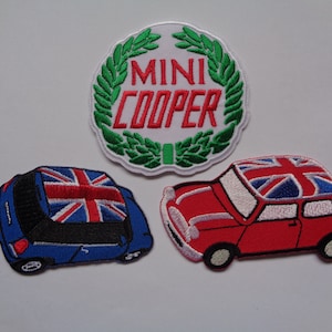 Mini Cooper Patch Iron On Or Sew On Patches Embroidered Union Jack Patch