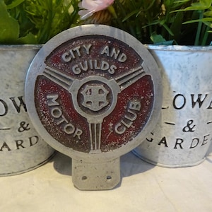 Vintage City And Gilden Motor Club Auto Abzeichen / Grill Abzeichen Auto Maskottchen in wirklich gutem Zustand 11 x 9 cm