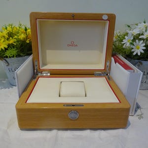 Authentic Wooden Omega Watch Box Top of the Range Watch Box in